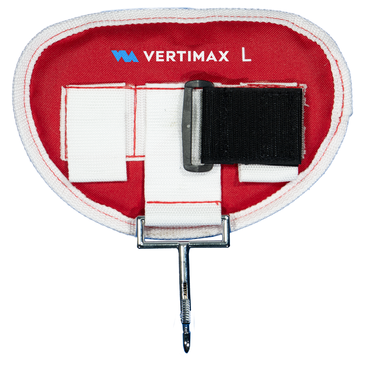 VertiMax small waist pad, left side, red with metal clip