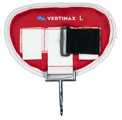 VertiMax small waist pad, left side, red with metal clip