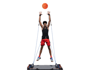 Basketball vertical jump training on VertiMax V8 platform