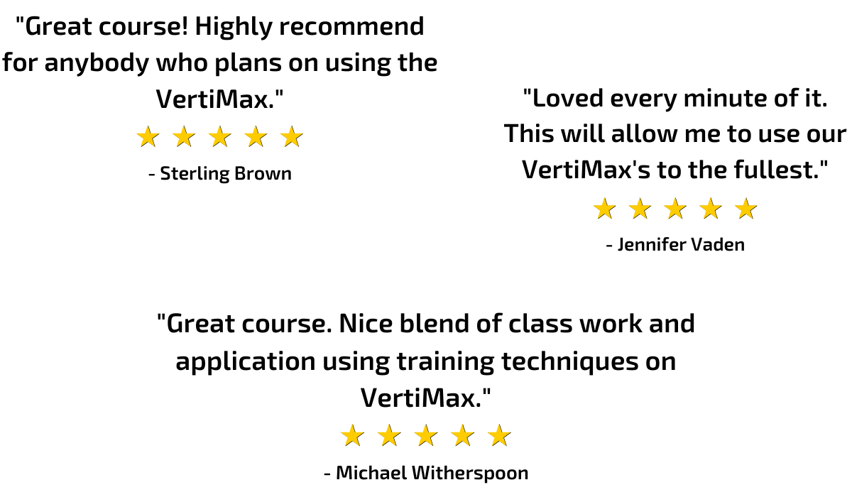 VertiMax education and certification reviews and testimonials