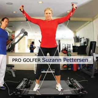Suzann Pettersen golf training on vertimax v8 platform