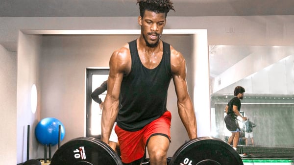 NBA-Bastketball-Player-Jimmy-Butler-Working-with VertiMax in the background