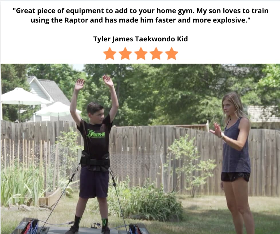 home gym - son working on vertimax platform