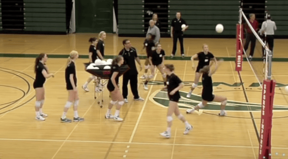 passing out of the net volleyball drill-